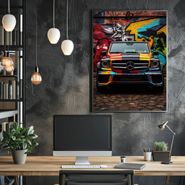Vibrant Urban Ride Poster PosterGoat