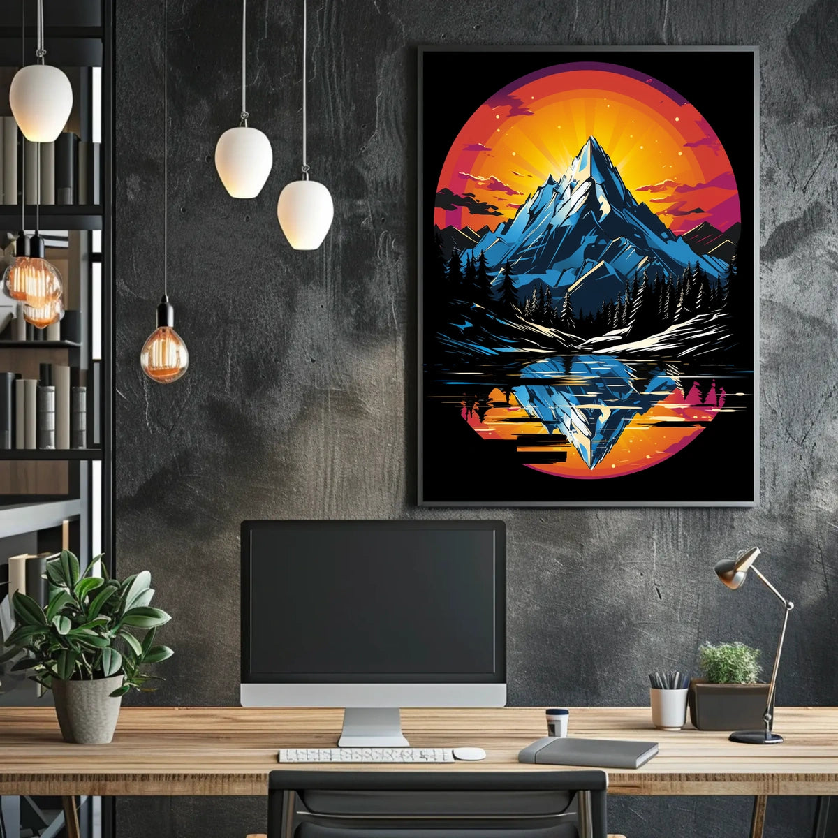 Majestic Mountain Reflection Poster