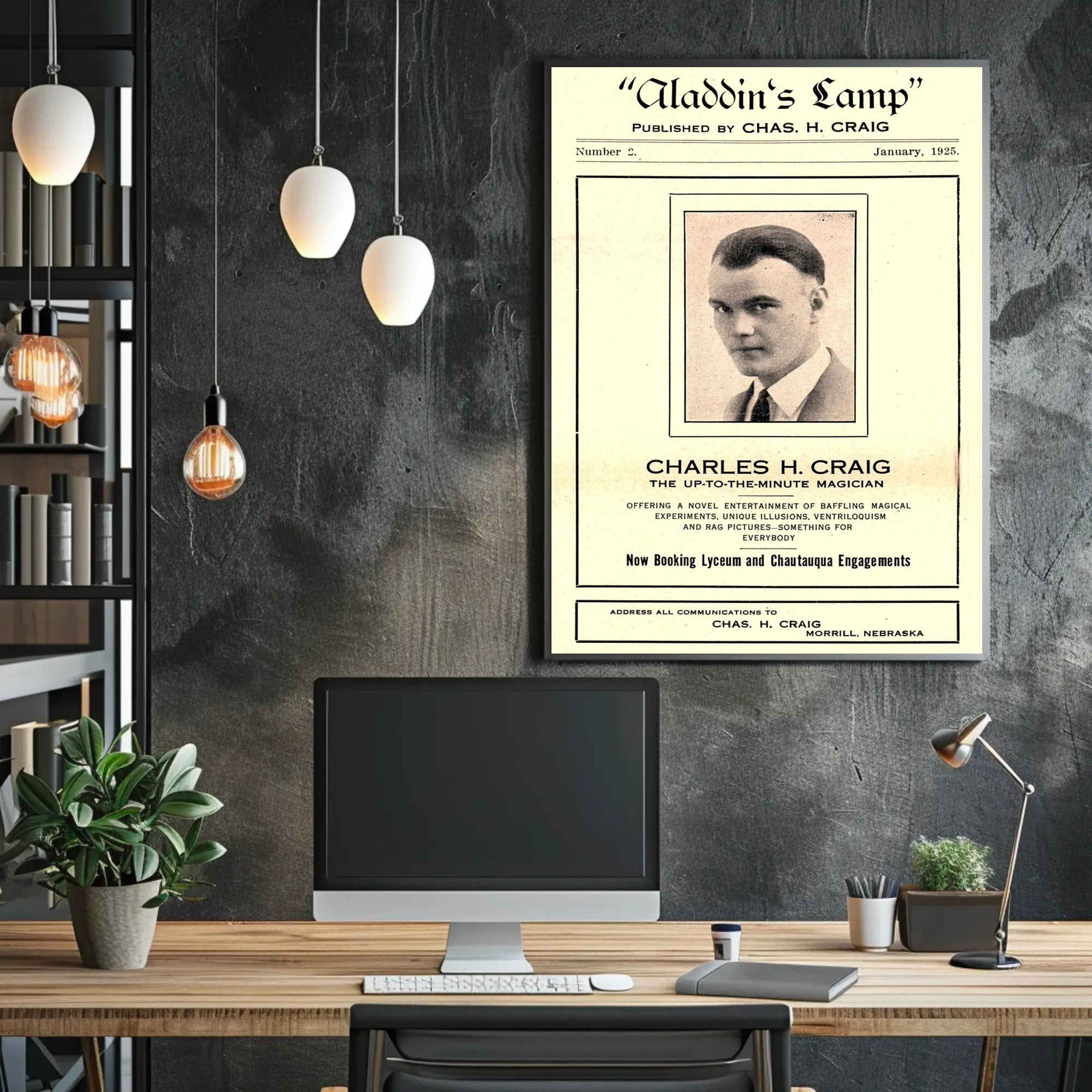 Aladdin's Lamp Magician Vintage Cultural or Heritage Poster
