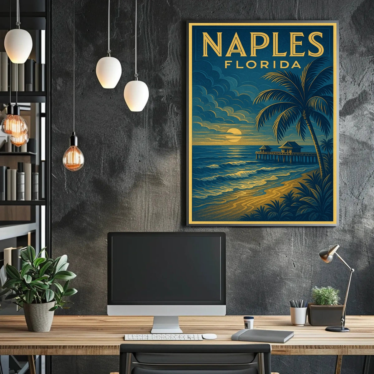 Naples Florida Coastal Paradise Poster Wall Art 18x24