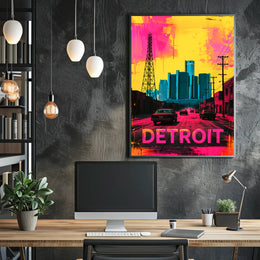 Vibrant Detroit Poster PosterGoat