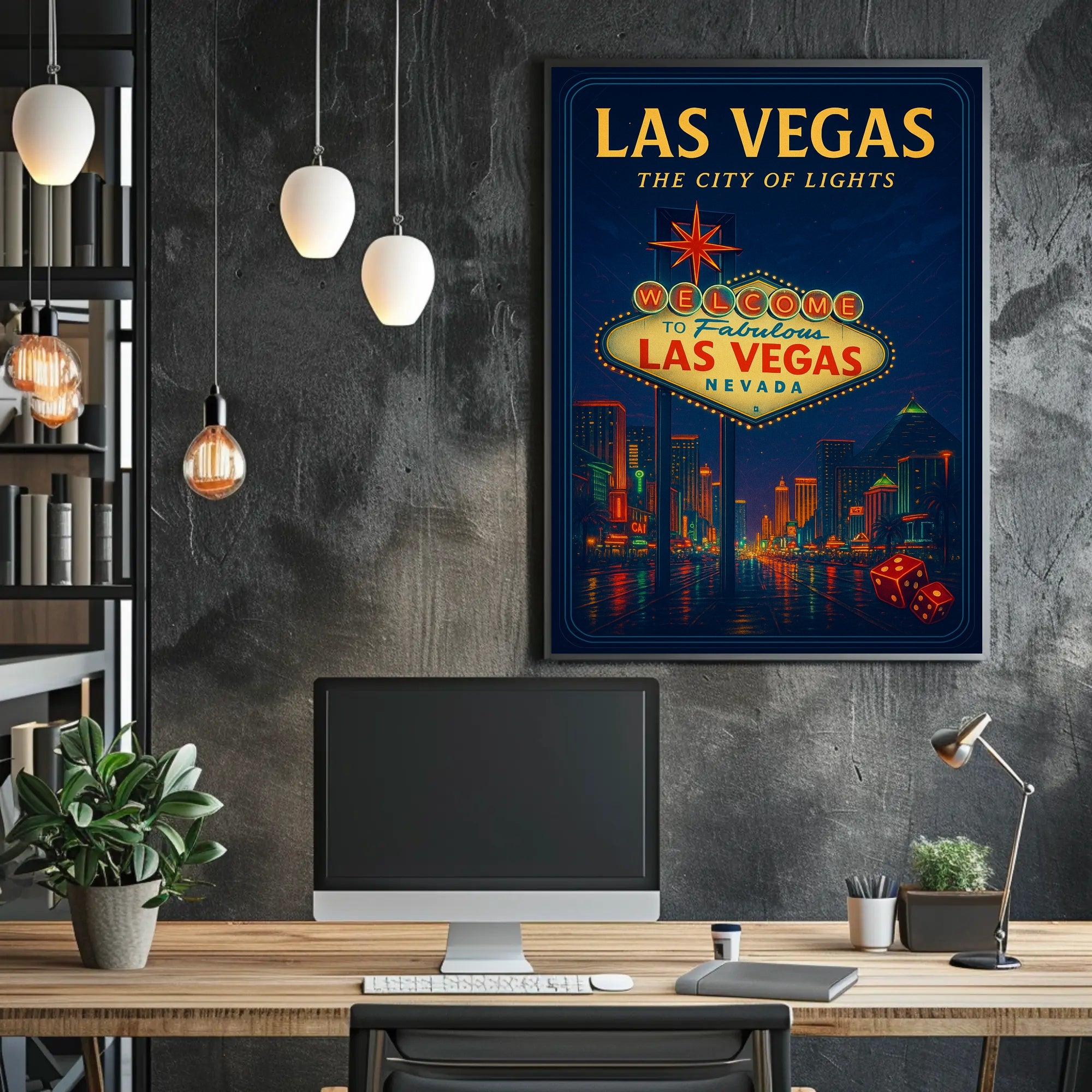 Las Vegas Vintage Travel Poster