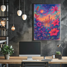 Cityscape In Bloom Poster