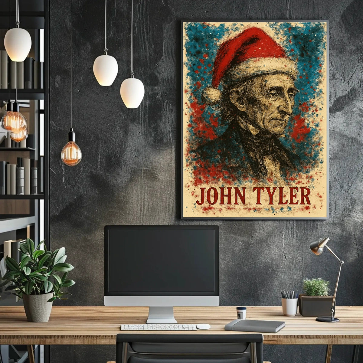 John Tyler 10th President of the United States Christmas SeriesPoster