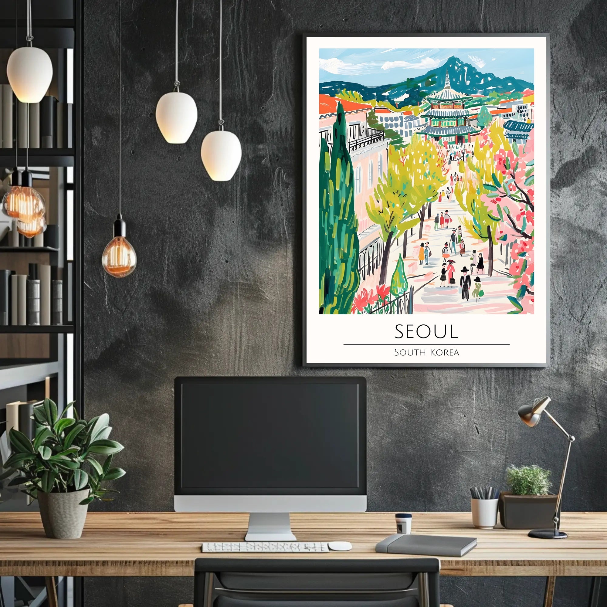 Vibrant Streets of Seoul Poster PosterGoat