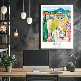 Vibrant Streets of Seoul Poster PosterGoat