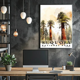 Sequoia Watercolor Wall Art Poster