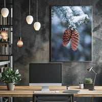 Winter Serenity Pine Cones National Park Poster