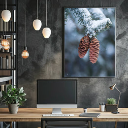 Winter Serenity Pine Cones National Park Poster