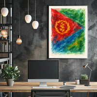 Eritrean Flag Watercolor Art Poster