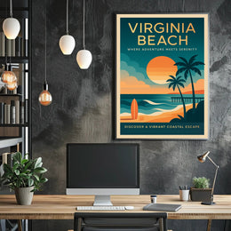 Virginia Beach Serenity Adventure Travel Poster