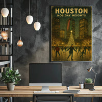Houston Holiday Heights Poster