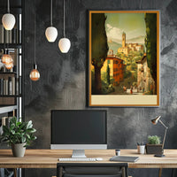 Idyllic Village Landscape Poster