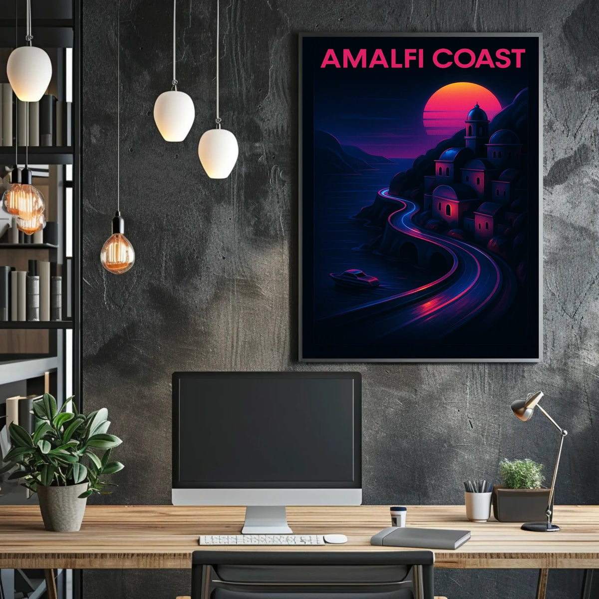 Amalfi Coast Sunset Poster