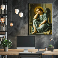 Contemplative Angel Poster