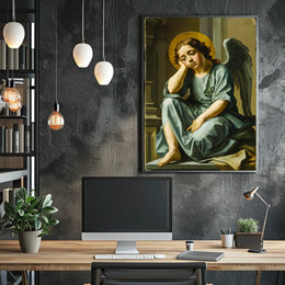 Contemplative Angel Poster