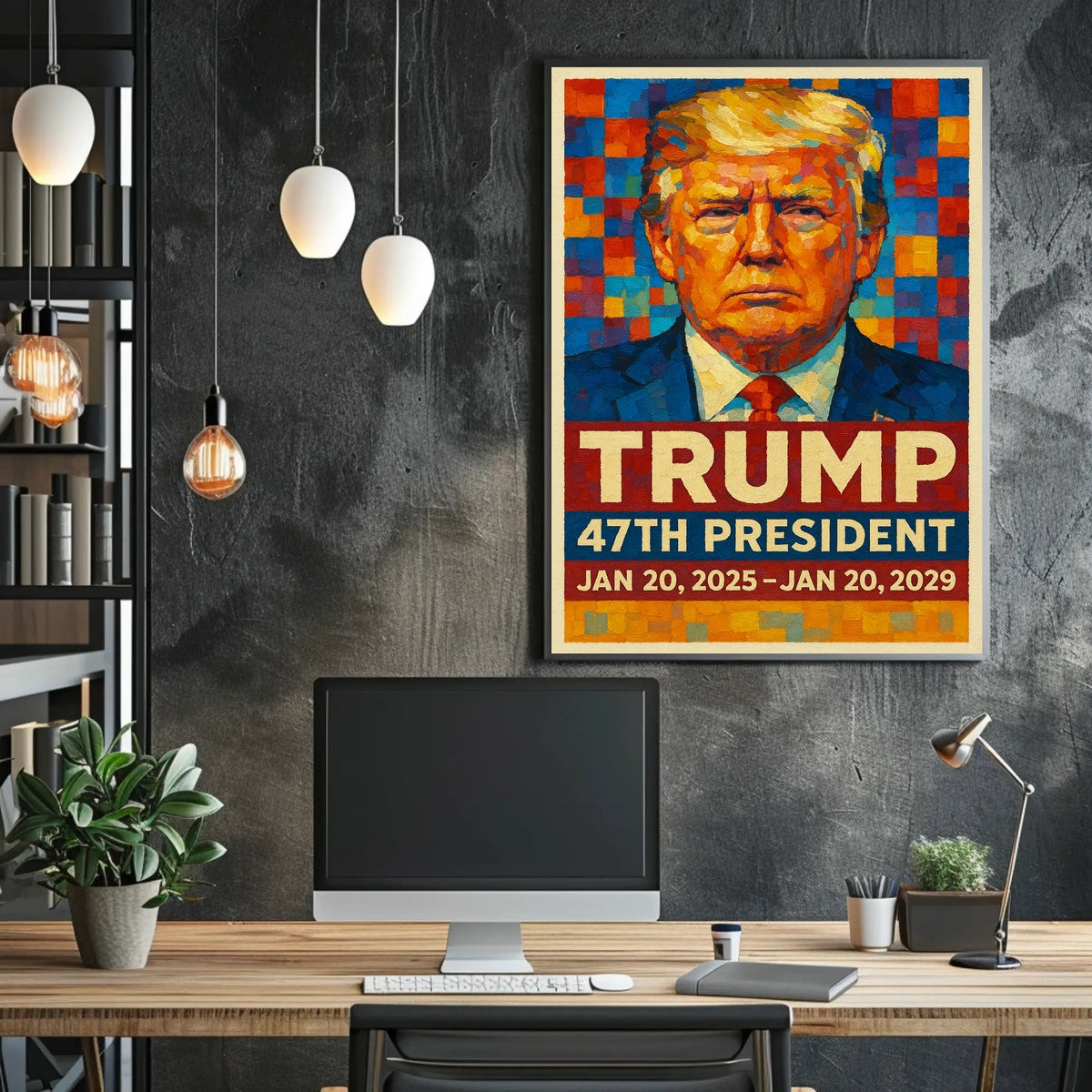 Trump Patriotic Scenic Home Poster