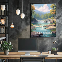 Hot Springs National Park Poster Scenic Travel Print
