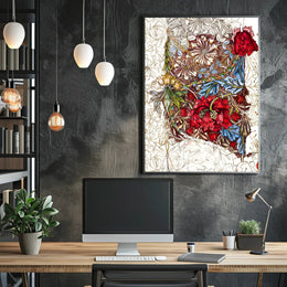 Floral Tapestry Art Poster