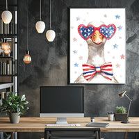 Goose With American Flag Sunglasses Illustration Poster