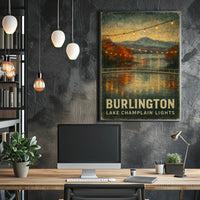 Burlington Lake Champlain Lights Poster