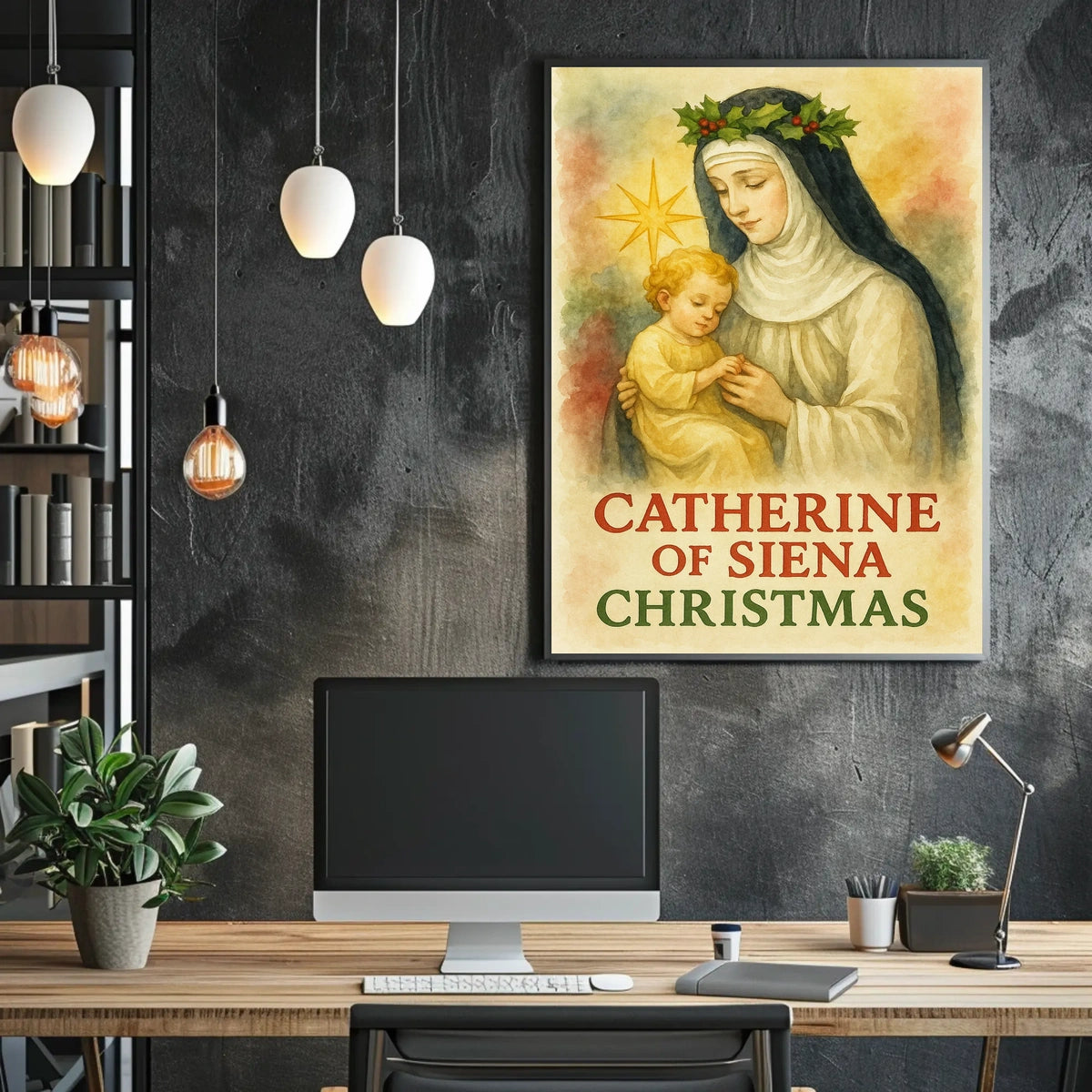 Catherine of Siena Religious Heritage Artistic Poster