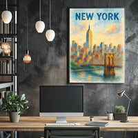 New York Water Color Poster