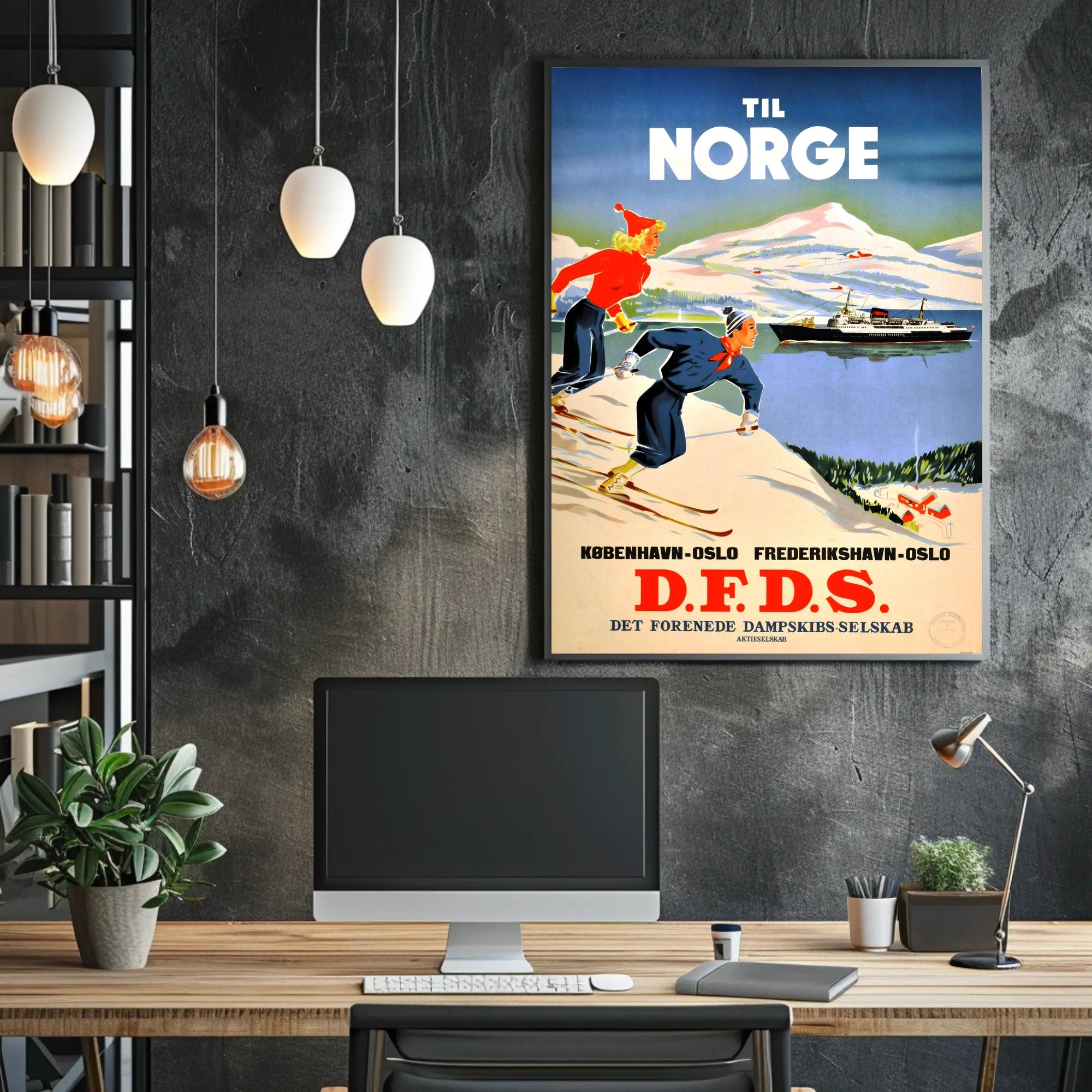 Travel to Norway with D.F.D.S Poster PosterGoat