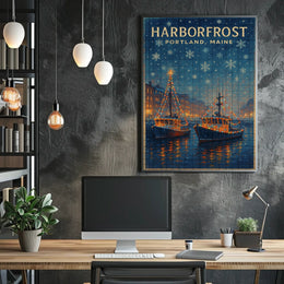 Harborfrost In Portland, Maine Poster