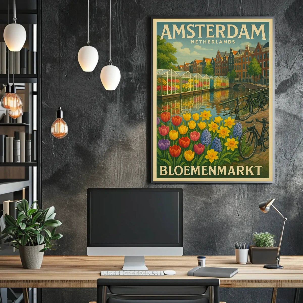 Amsterdam Bloemenmarkt Poster