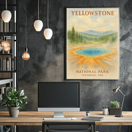 Yellowstone National Park Majestic Scenic Home Decor Poster