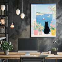 Seaside Serenity Coastal Poster Wall Art Print