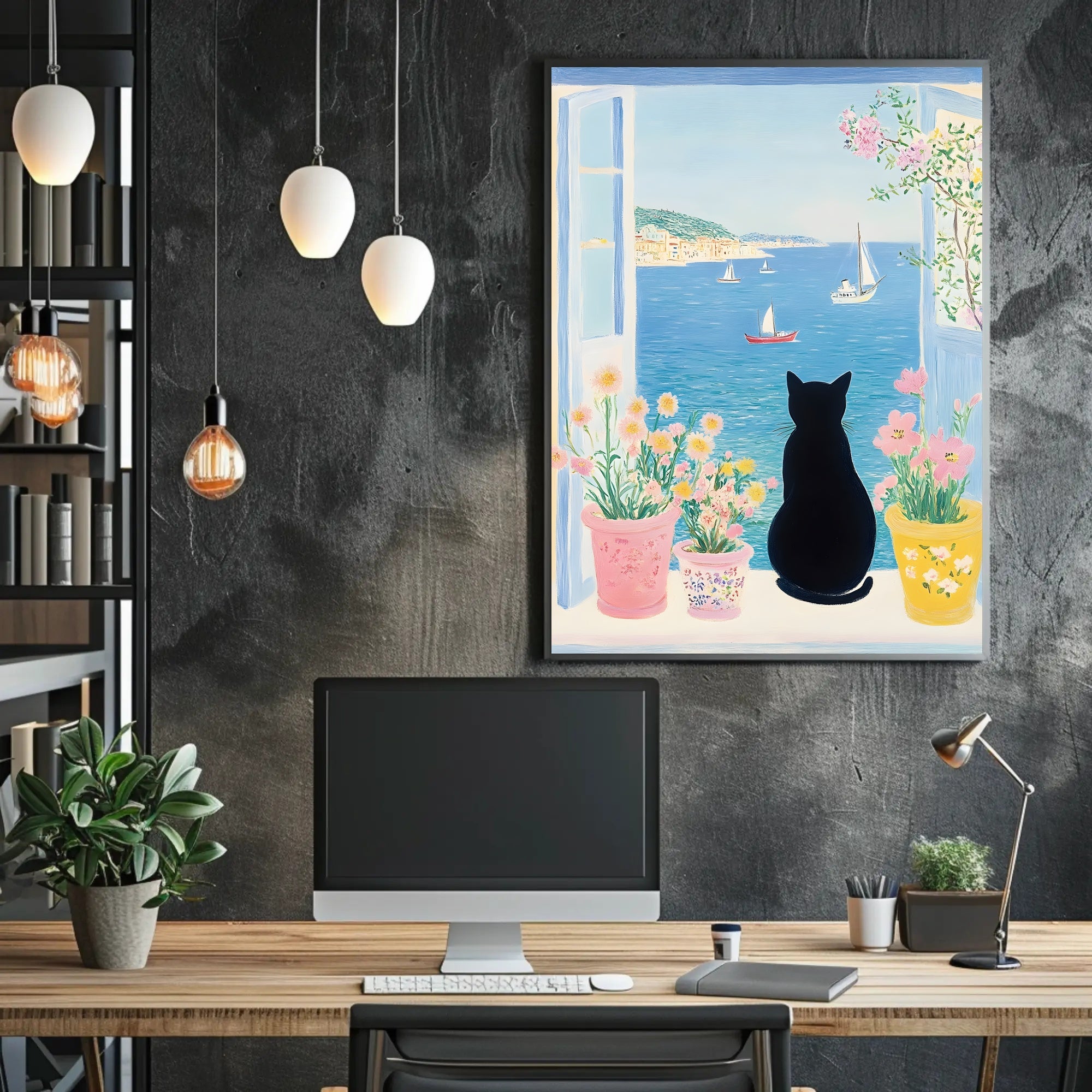 Seaside Serenity Coastal Poster Wall Art Print