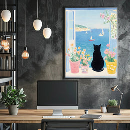 Seaside Serenity Coastal Poster Wall Art Print