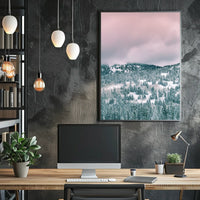 Winter Wonderland Landscape with Serene National Park Poster