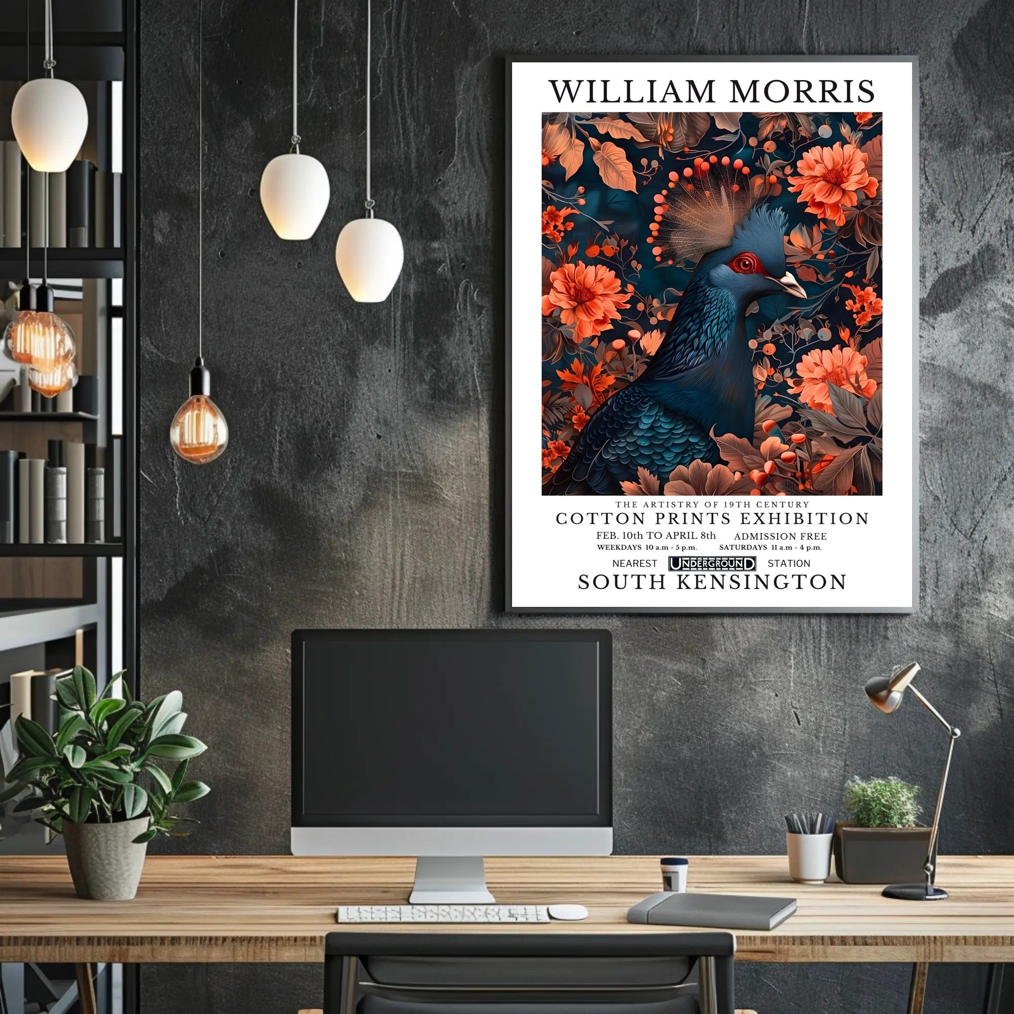 William Morris Textile Art Exhibition: Cultural or Heritage Poster