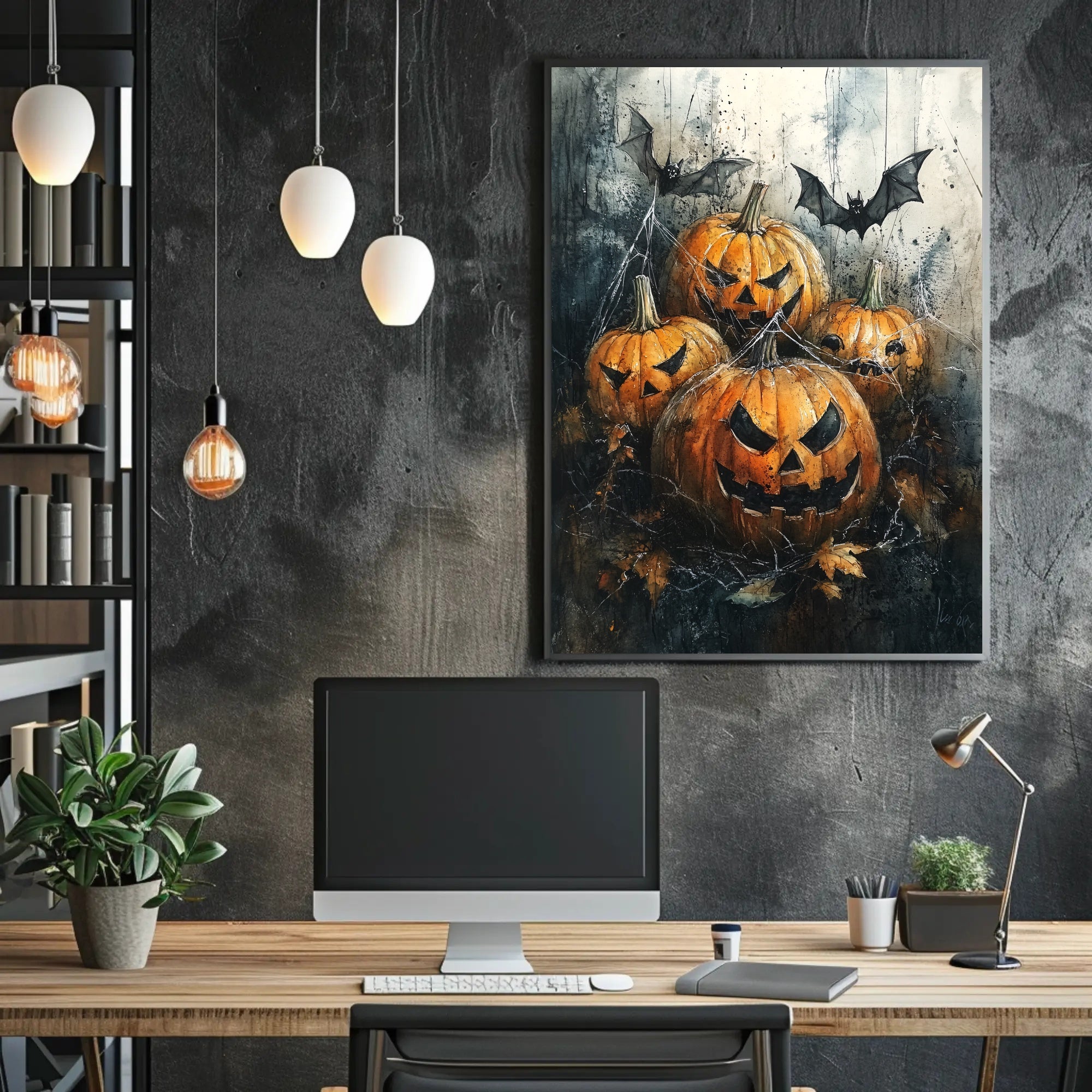 Haunted Pumpkins Poster