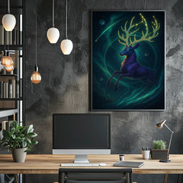 Celestial Stag Poster