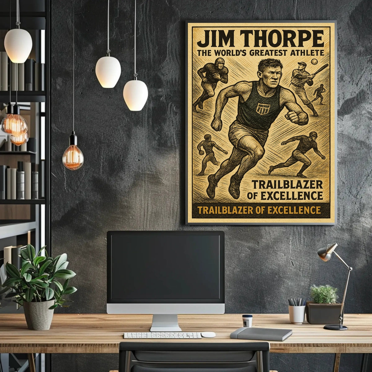 Jim Thorpe Legendary Athlete Poster