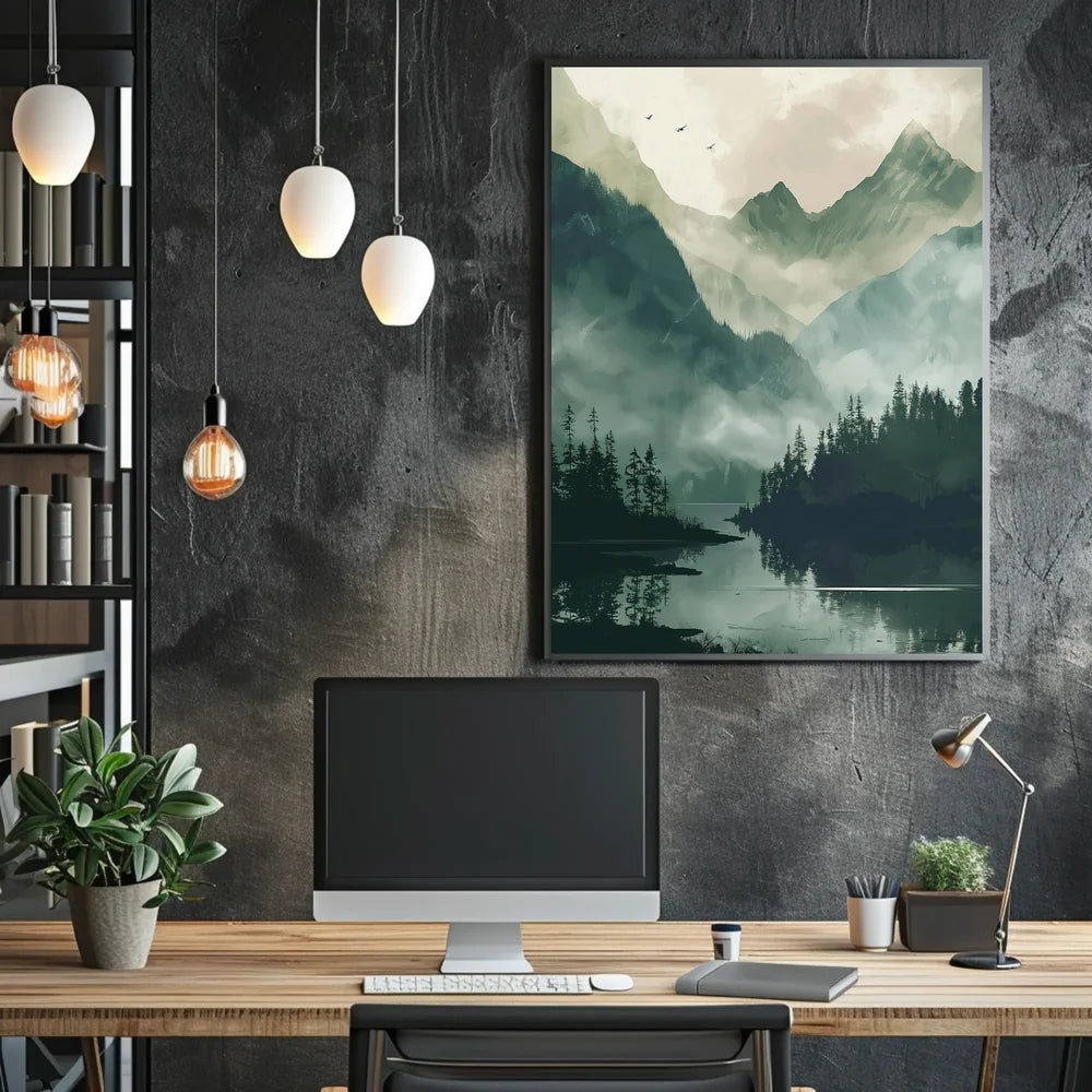 Abstract Minimalist Geometric Shapes Art Poster