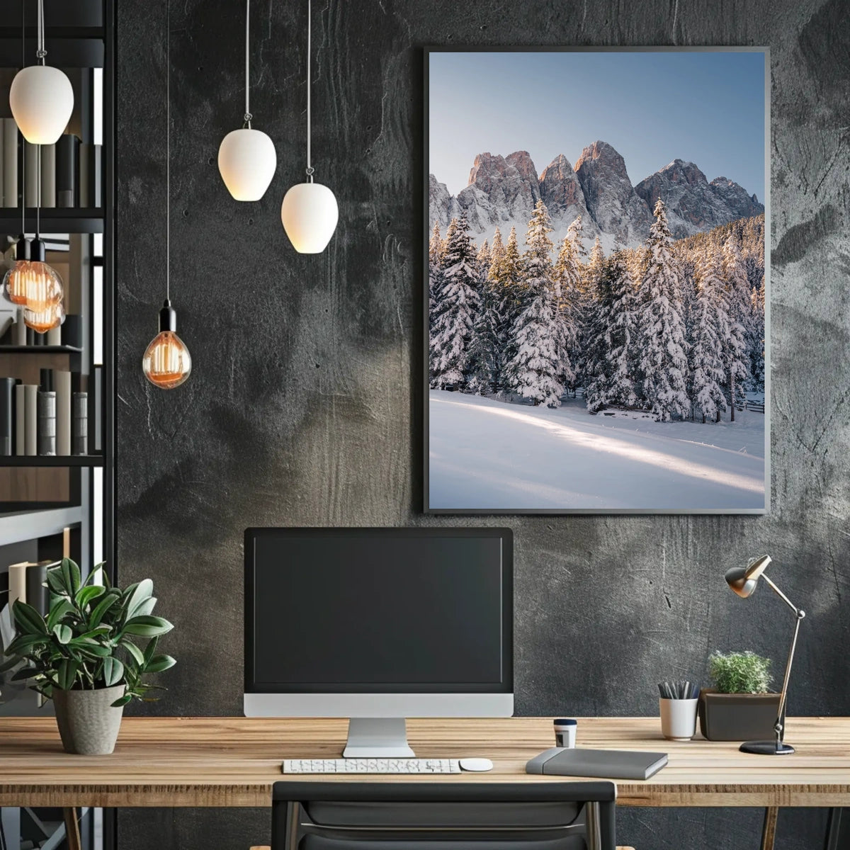 Breathtaking Winter Scene in a National Park Poster