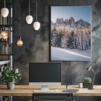 Breathtaking Winter Scene in a National Park Poster