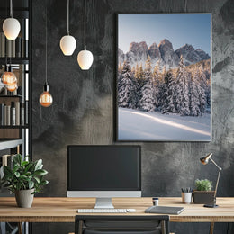 Breathtaking Winter Scene in a National Park Poster
