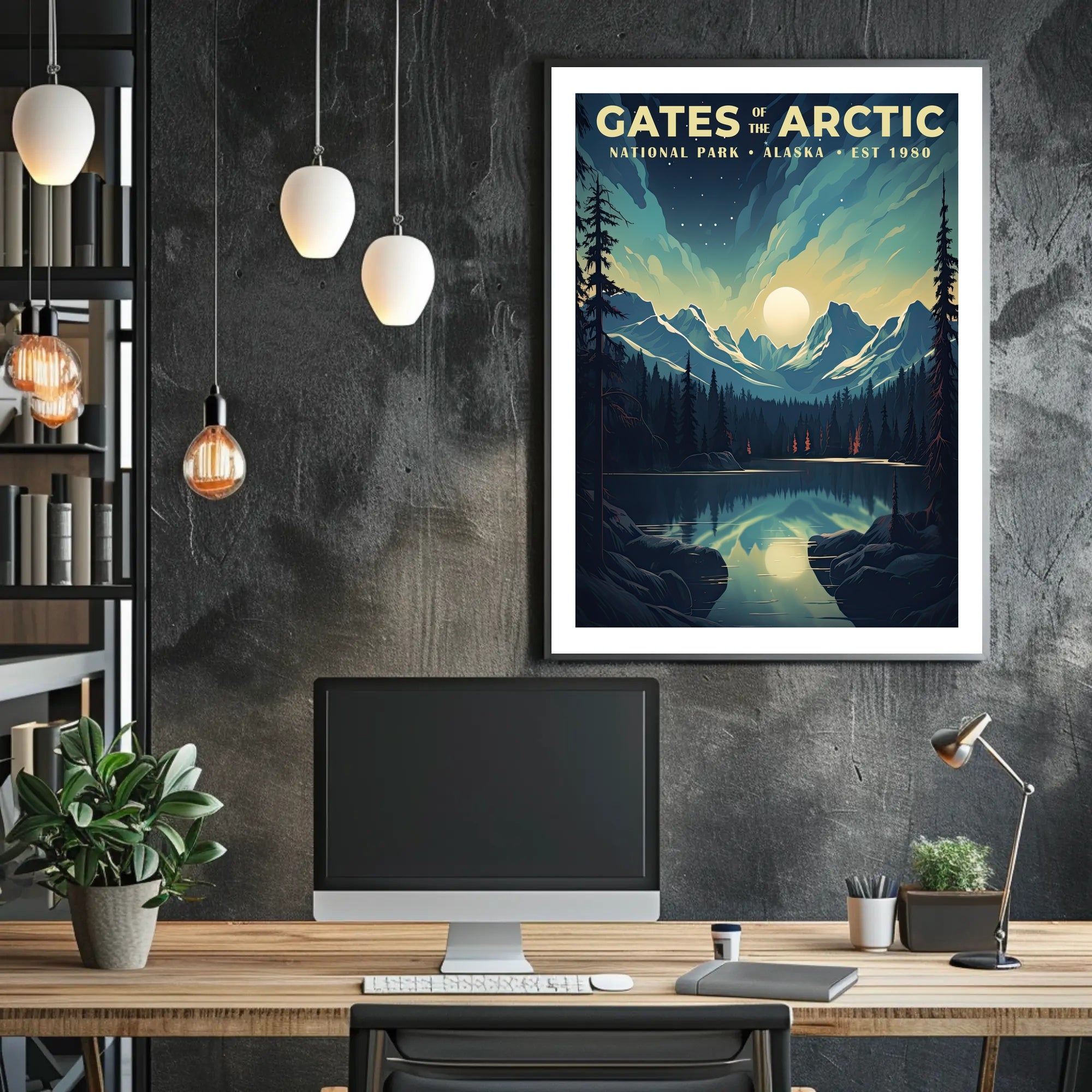 Gates Of The Arctic Travel Poster Vintage Print