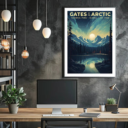 Gates Of The Arctic Travel Poster Vintage Print