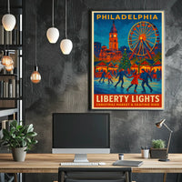 Philadelphia Liberty Lights Poster