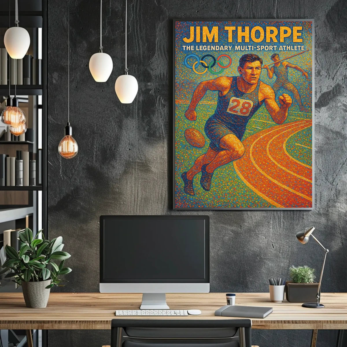 Jim Thorpe Legendary Athlete Poster