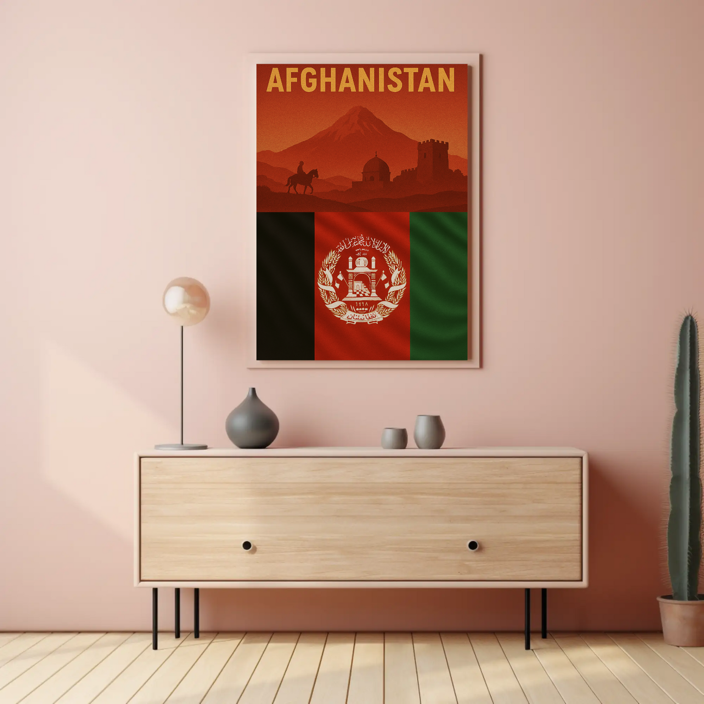 Afghan Heritage Journey: Vintage Travel Poster