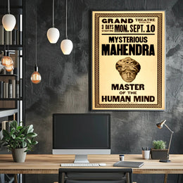 Mysterious Mahendra Vintage Performance Cultural or Heritage Poster