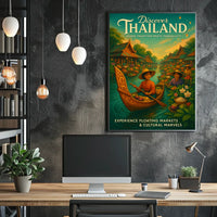 Discover Thailand Floating Markets Cultural Marvels Poster